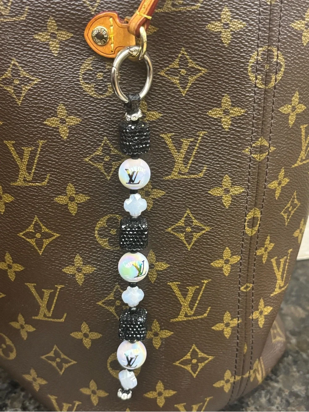 Louis Vuitton Rhinestone Clover Bag Charm 7 inches